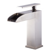 Alfi Brand Brushed Nickel Sgl Hole Waterfall Bathroom Faucet AB1598-BN